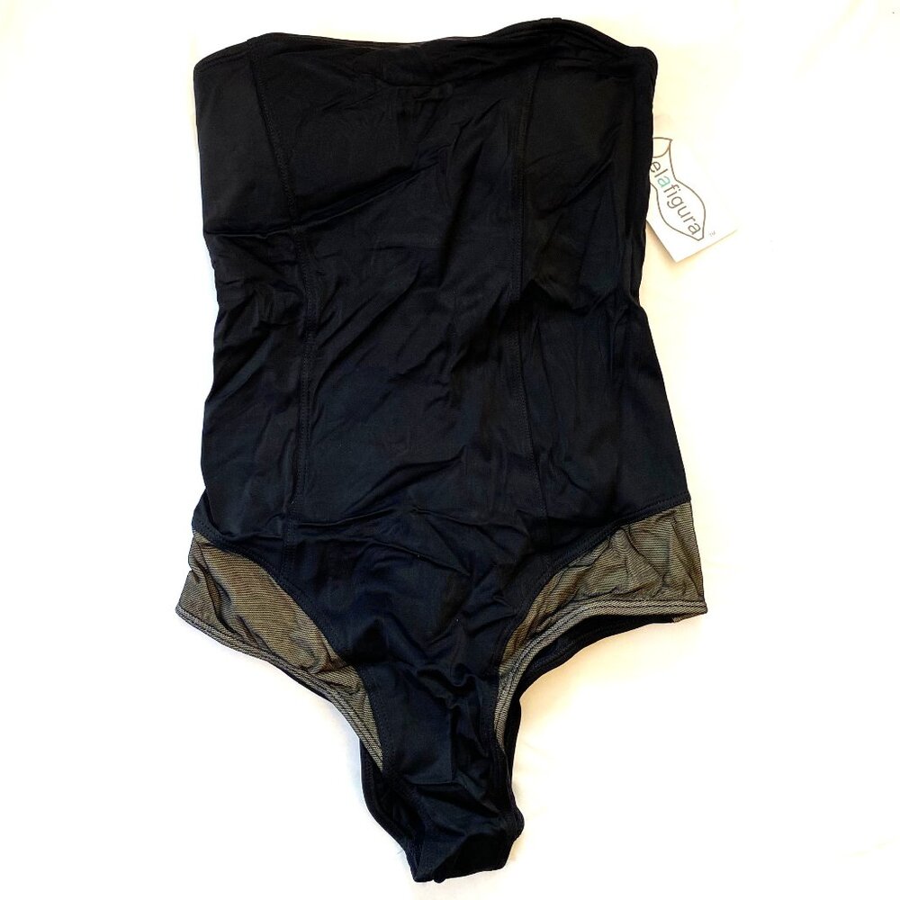 Belafigura Black Strapless One-Piece Swimwear